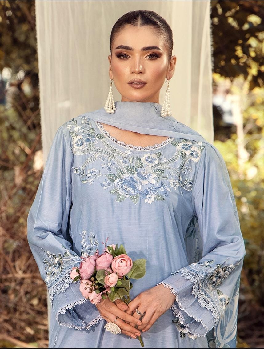 Embroidered Viscose Salwar Kameez | Pakistani Designer Suit