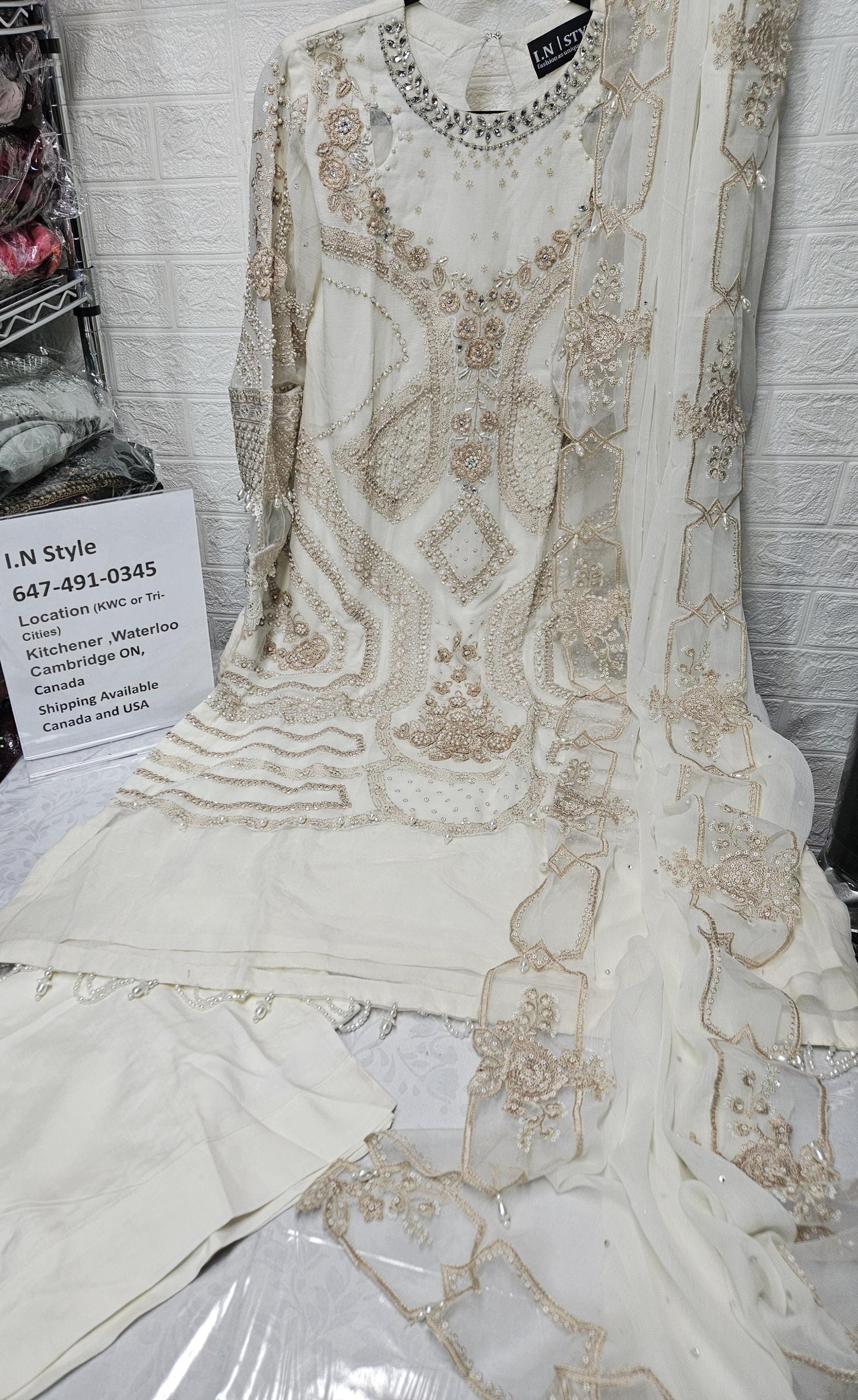 MARIA B INSPIRED Embroidered Chiffon Dress | Soft Chiffon Luxury