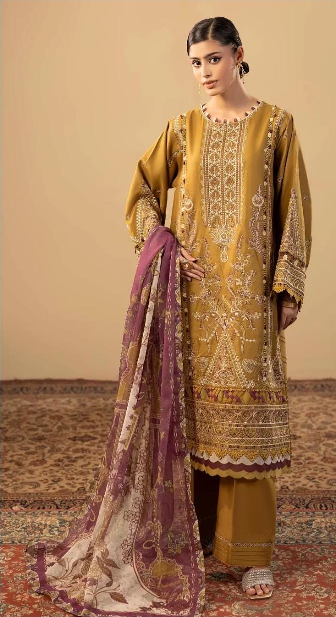 Linen Luxury Salwar Kameez: Pakistani Wedding Guest Outfit
