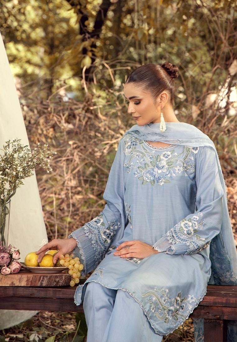 Embroidered Viscose Salwar Kameez | Pakistani Designer Suit