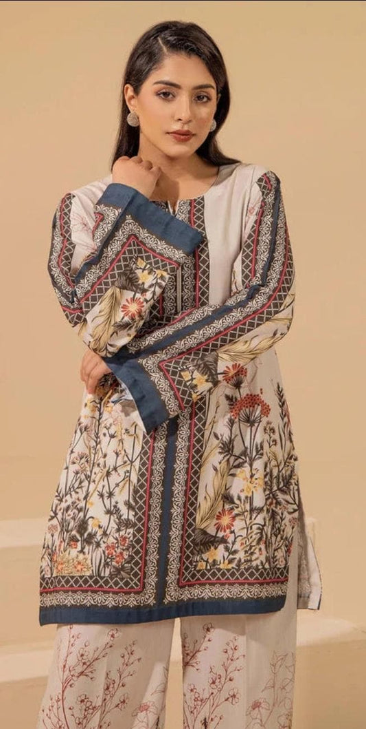 Pakistani Linen Co-ord Set | Digital Print Partywear