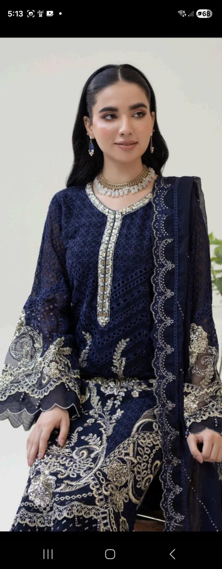 Embroidered Chiffon Suit | Luxury 3PC Party Wear