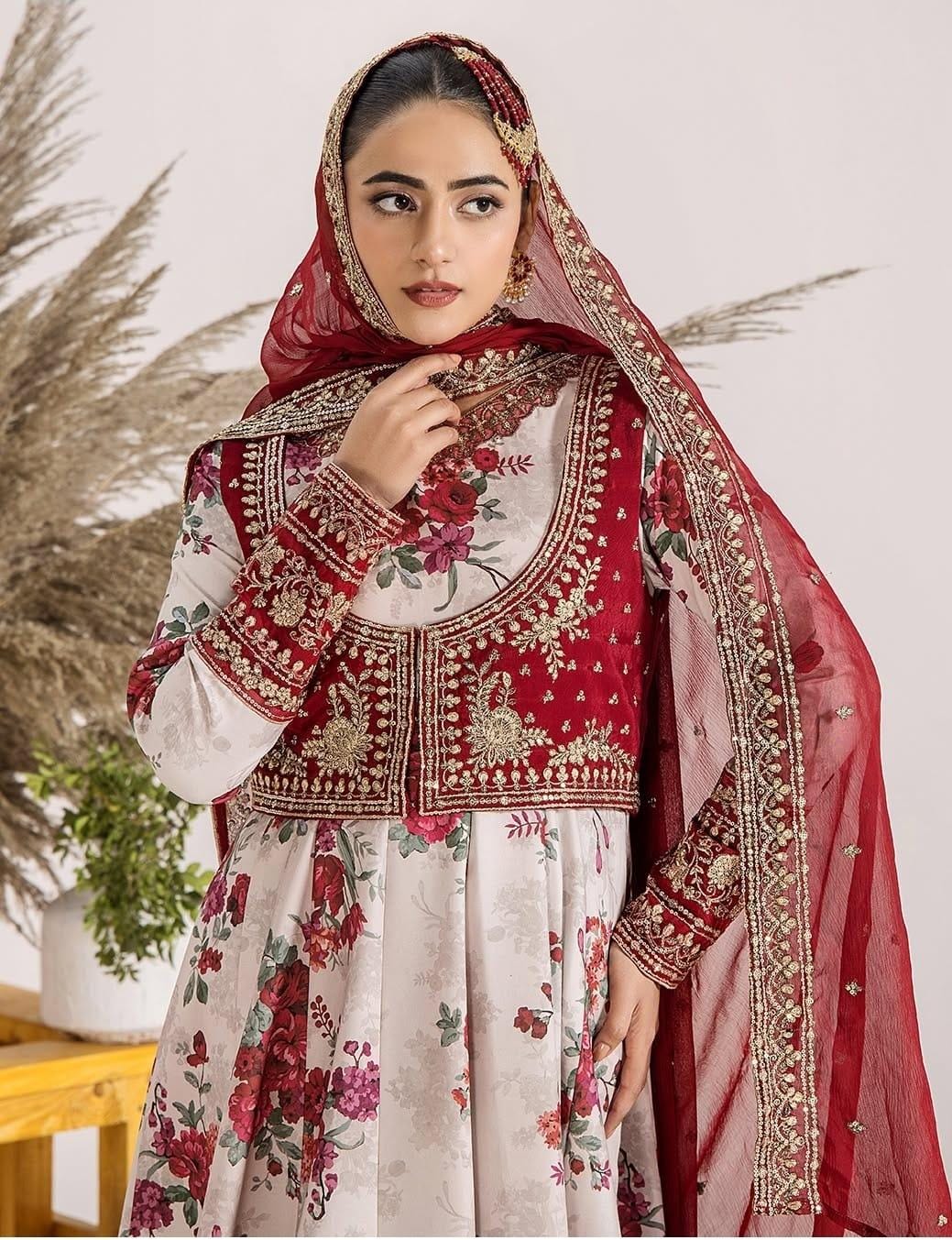 Embroidered Pakistani Salwar Kameez | Satin Lawn Indian Suit, Eid Outfit