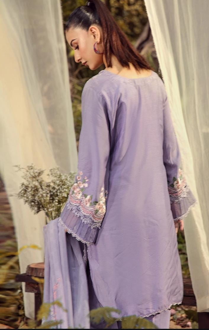 Embroidered Viscose Salwar Kameez | Pakistani Digital Print 3-Piece Suit