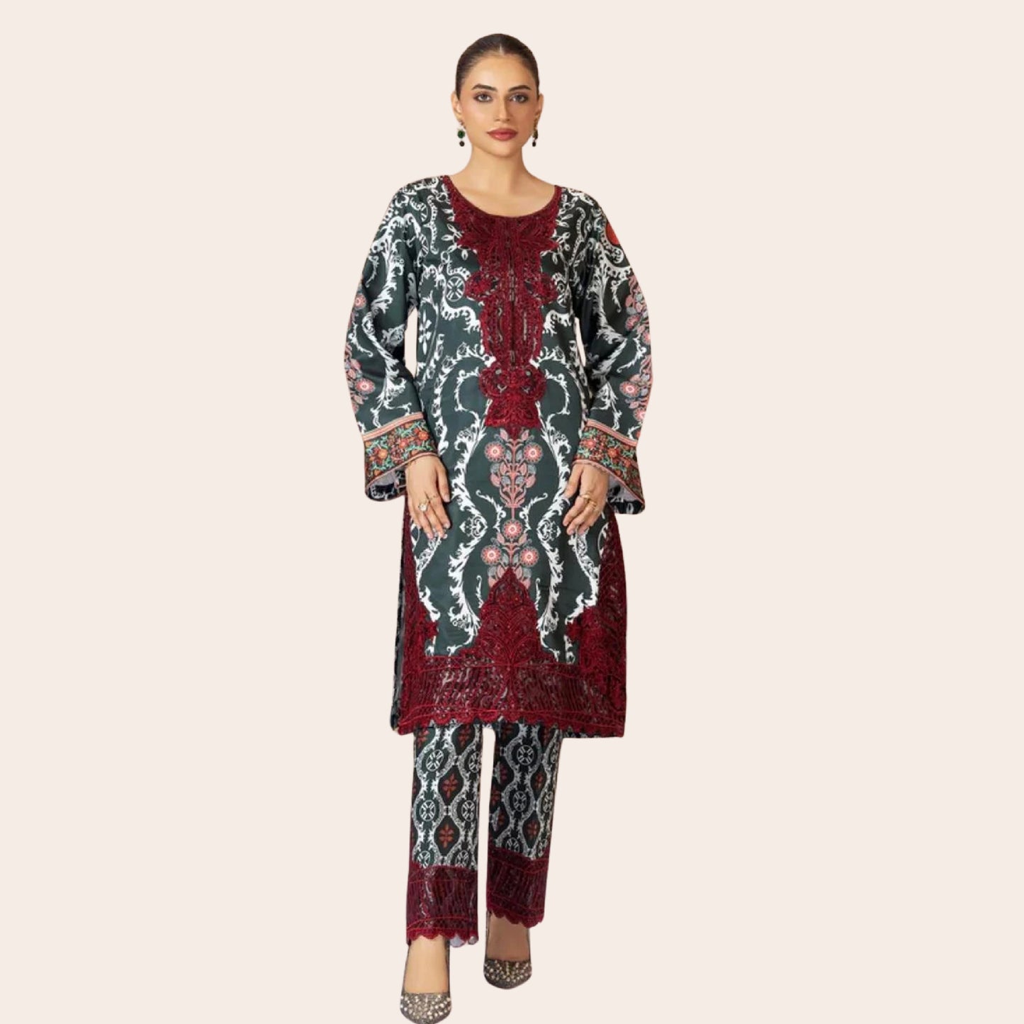 Pakistani Co-Ord Set | Linen Salwar Kameez | Pakistani Party Wear Dresses Canada