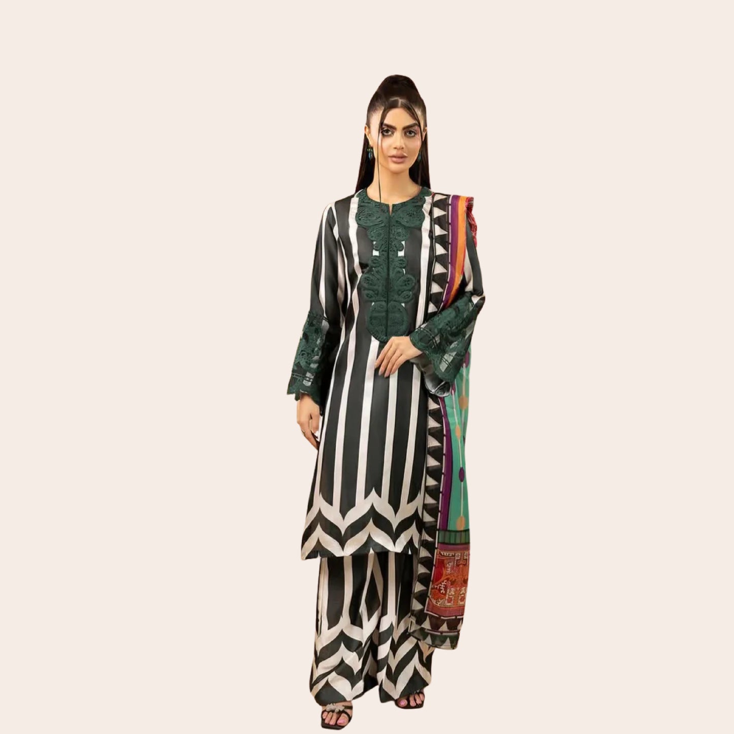 Pakistani Silk Co-ord Set Canada | Digital Print Designer 2 Piece Ready to Wear