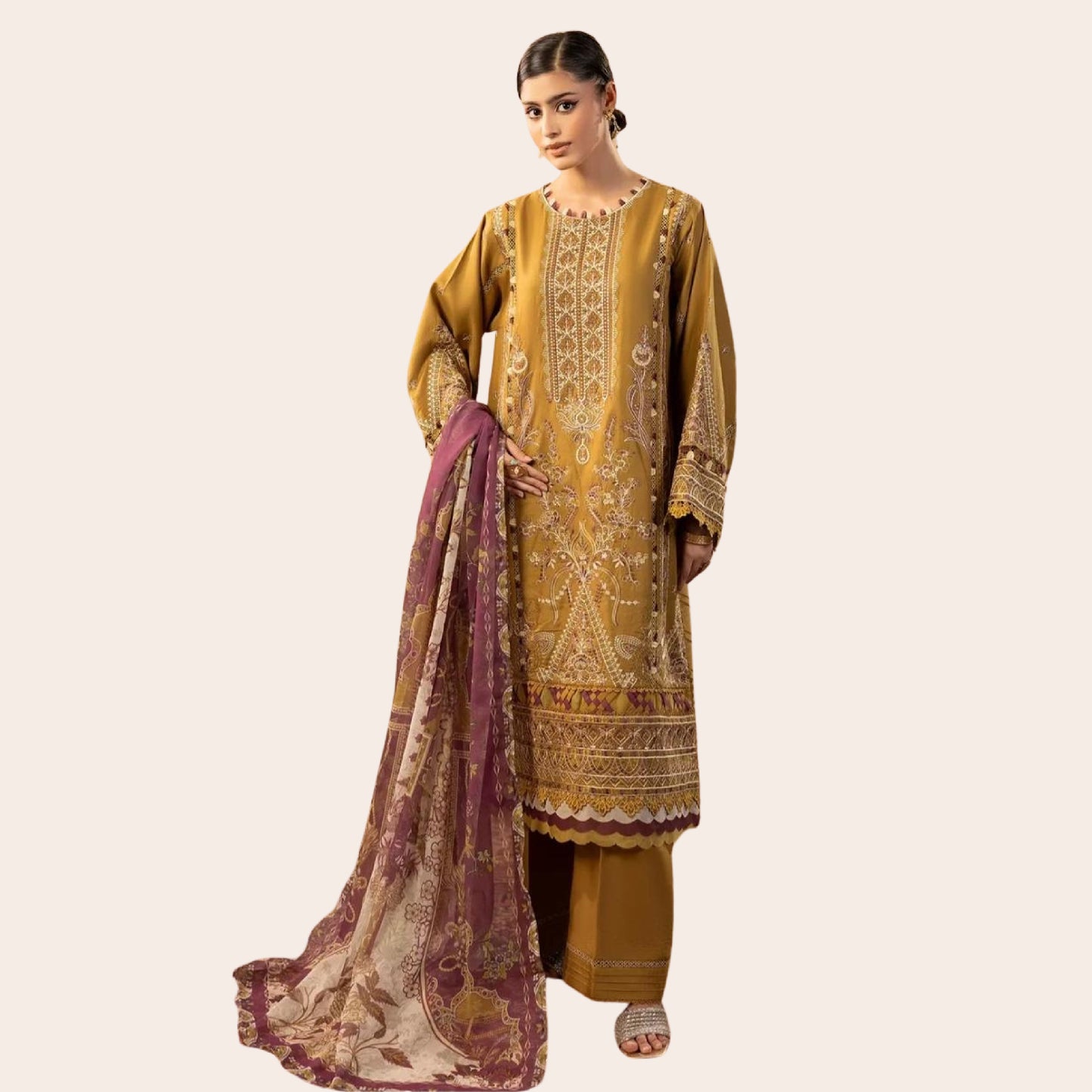 Luxury Linen Danak Salwar Kameez | Pakistani Wedding Guest & Eid Outfit