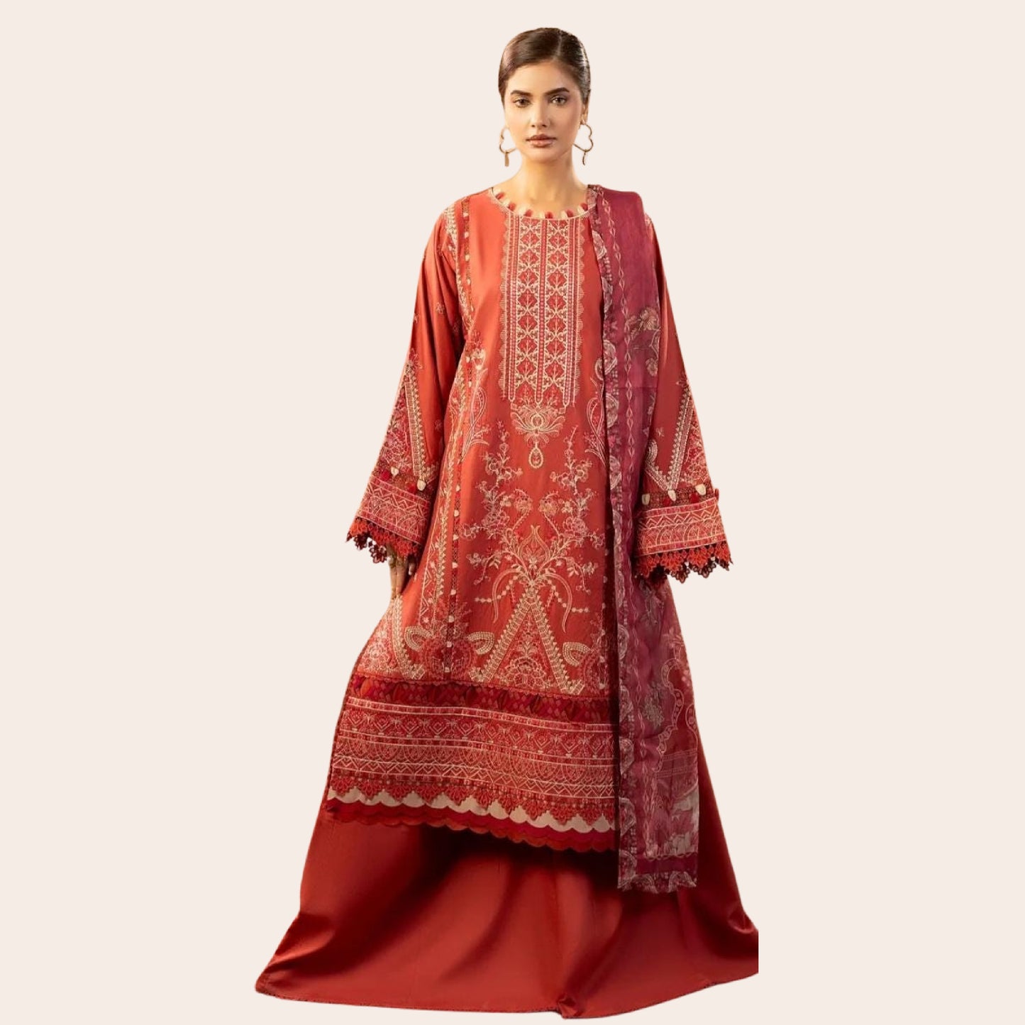 Luxury Linen Pakistani Salwar Kameez | Wedding Guest & Eid Party Wear