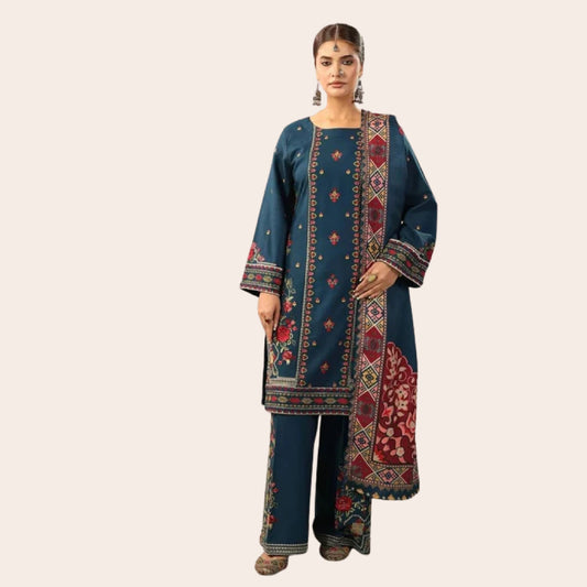 Dhanak Luxury Salwar Kameez| Embroidered Chiffon, Ready-to-Wear