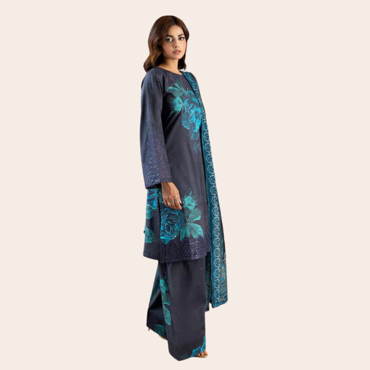 Embroidered Lawn Pakistani Salwar Kameez with Digital Dupatta | Partywear USA Canada