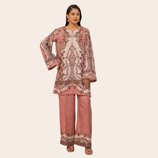 Pakistani Linen Co-Ord Set | Digital Print 2-Piece Ready to Wear Outfit Canada