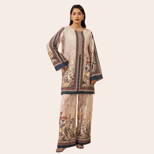 Pakistani Digital Print Linen Co-Ord Set | Ready to Wear Party Outfit Canada