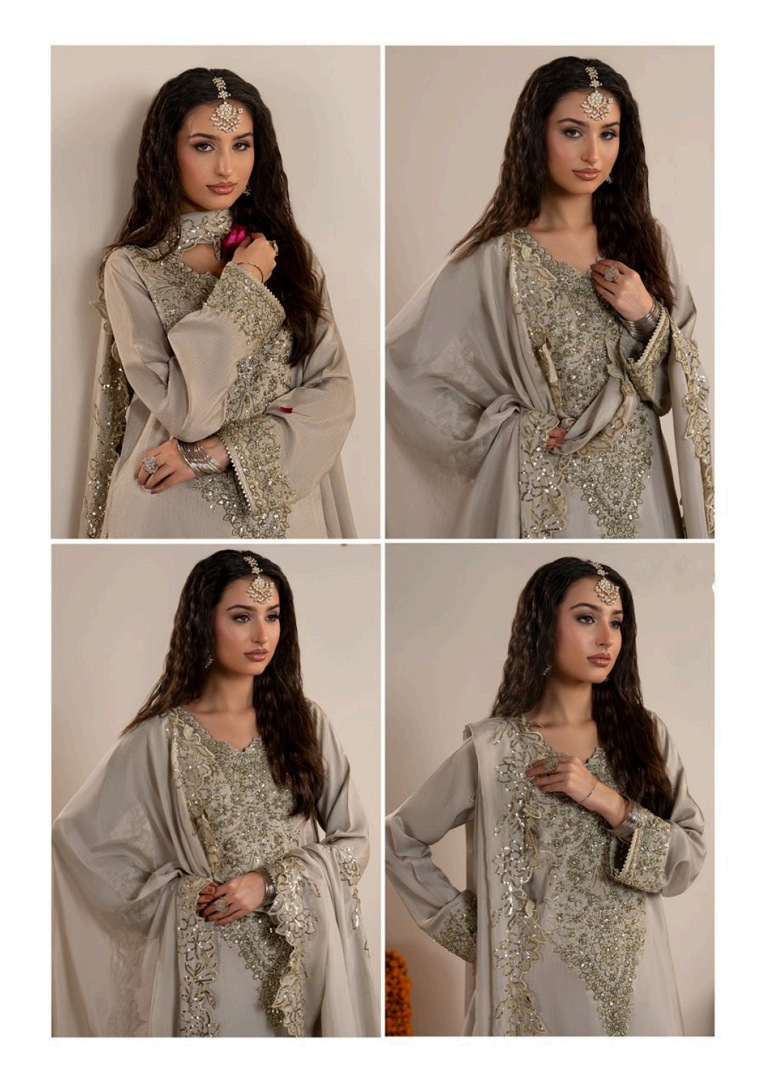 Raw Silk Farshi Shalwar Suit | Luxury Pakistani Wedding & Formal Dress Canada