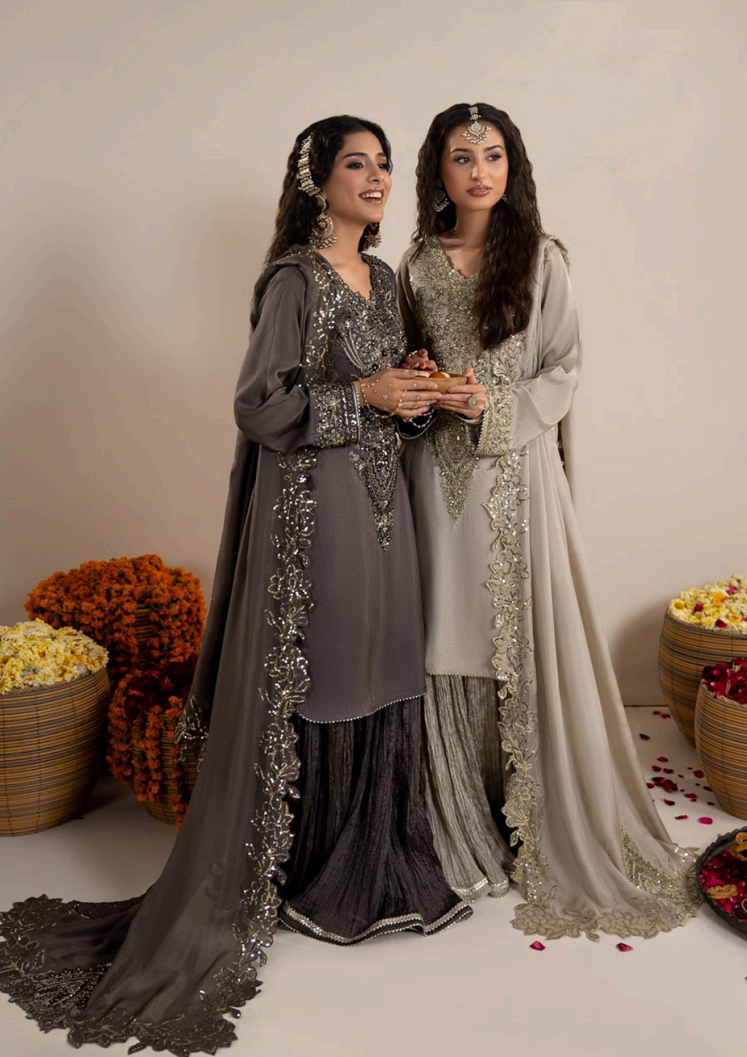 Raw Silk Farshi Shalwar Suit | Luxury Pakistani Wedding & Formal Dress Canada