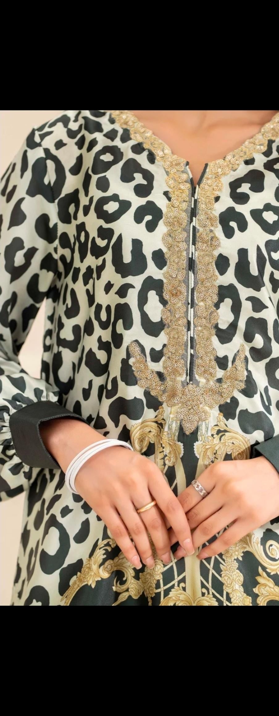 Floral Print Linen Co-ord Set | Pakistani Design Partywear