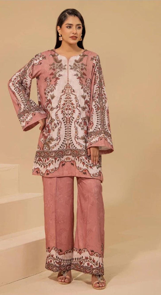 Pakistani Linen Co-ord Set | Digital Print Partywear