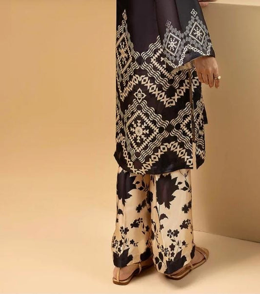 Pakistani Silk Co-Ord Set | Digital Print Partywear