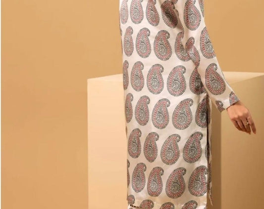 Floral Print Linen Co-ord Set | Pakistani Design Partywear