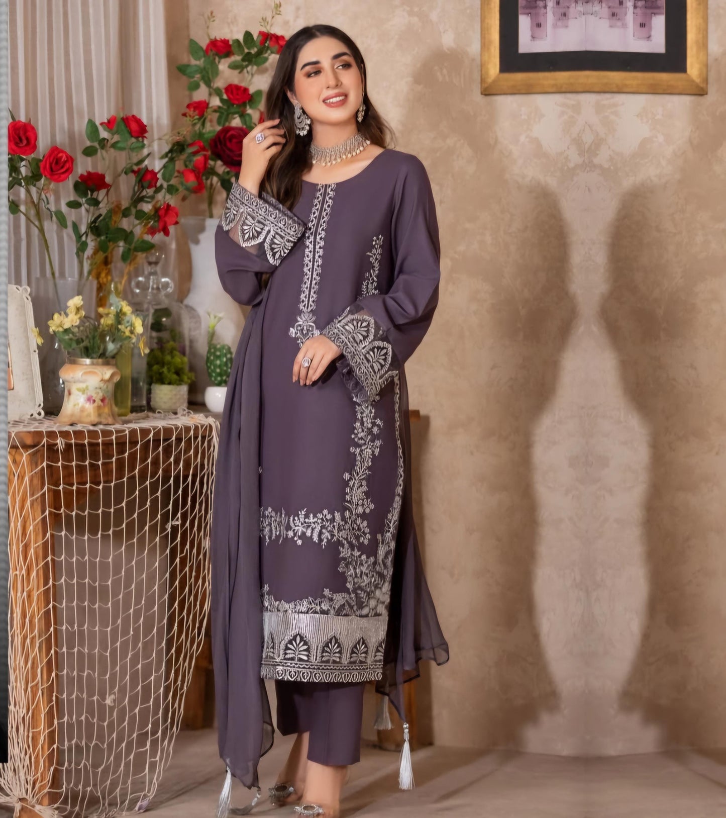 Pakistani Viscose Designer Wear| Pakistani Digital Print Embroidered kameez salwar | Guest Partywear| Indian Suits | Eid Outfit |