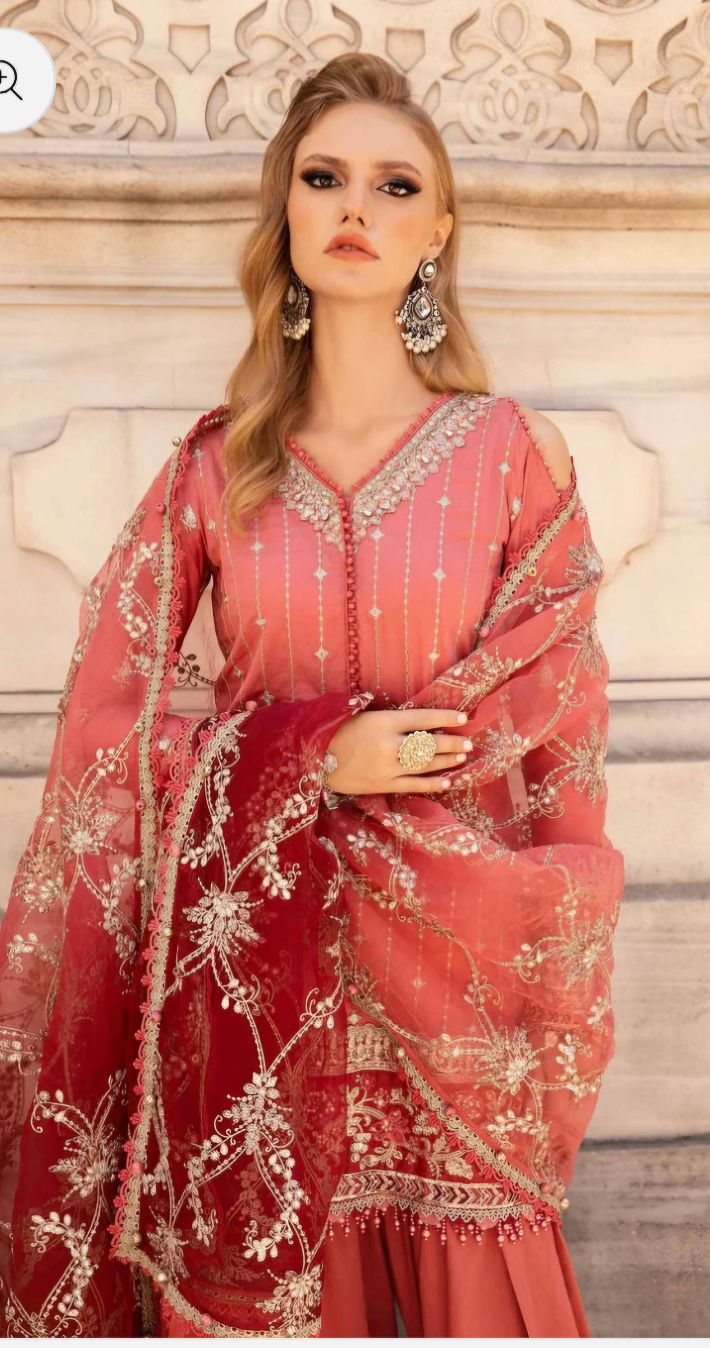 Embroidered Lawn Salwar Kameez: Pakistani 3-Piece Partywear