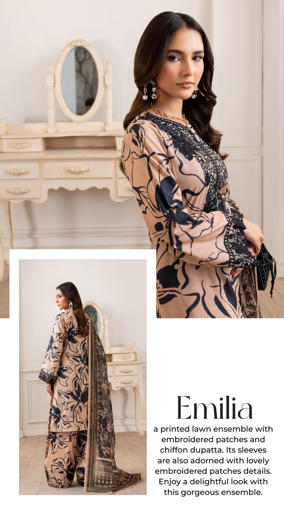 Embroidered Pakistani Salwar Kameez: Digital Print Lawn Suit