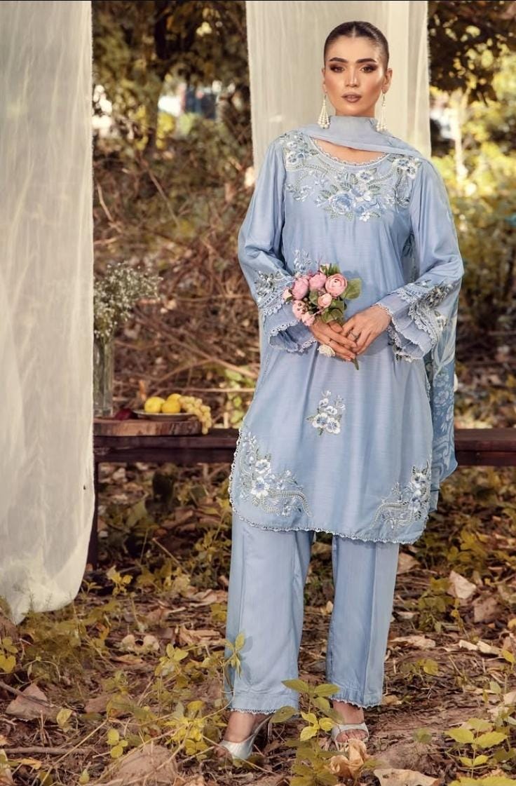 Embroidered Viscose Salwar Kameez | Pakistani Designer Suit