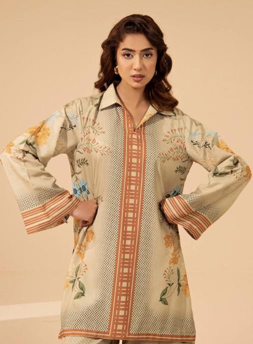 Pakistani Linen Co-ord Set | Digital Floral Print Partywear