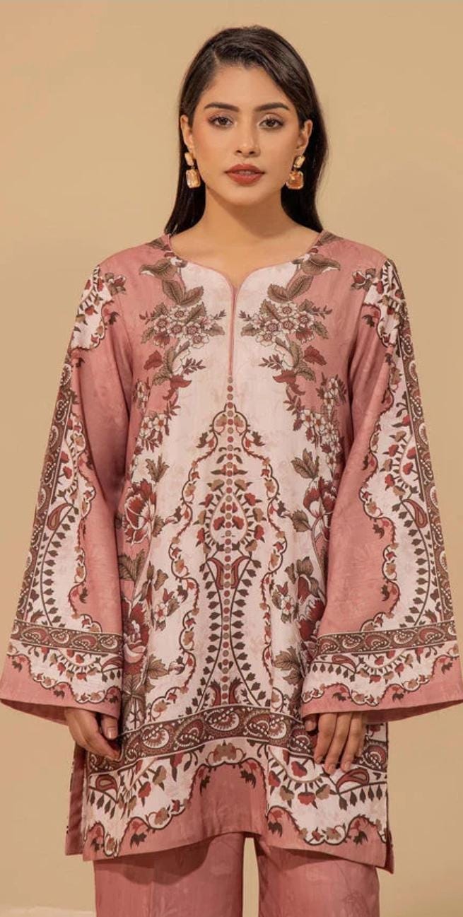 Pakistani Linen Co-ord Set | Digital Print Partywear
