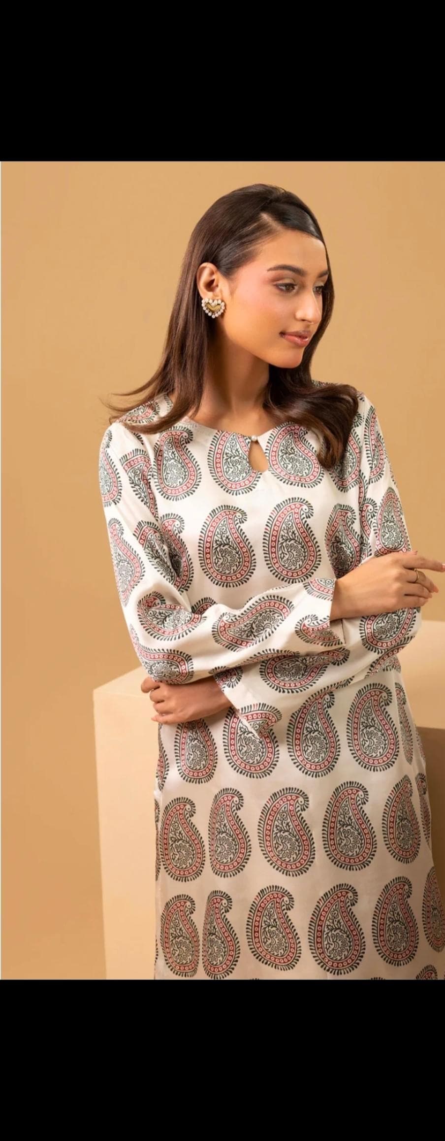 Floral Print Linen Co-ord Set | Pakistani Design Partywear