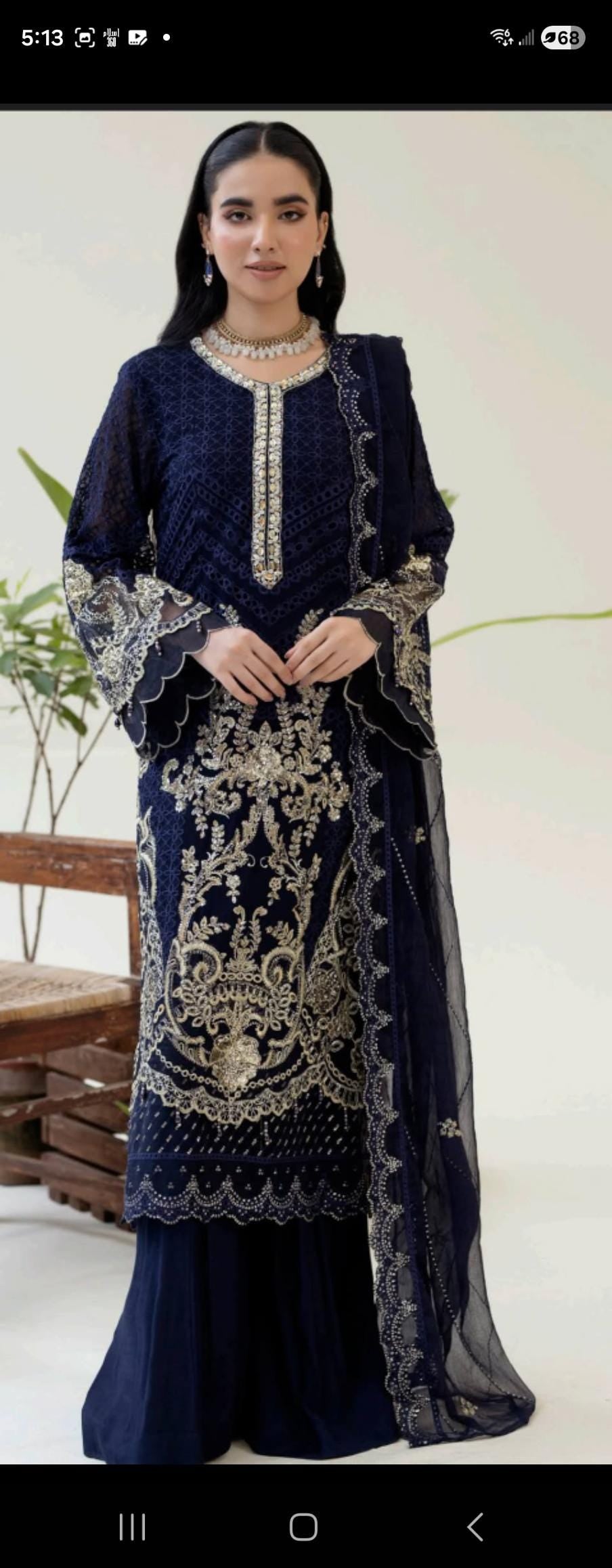 Embroidered Chiffon Suit | Luxury 3PC Party Wear