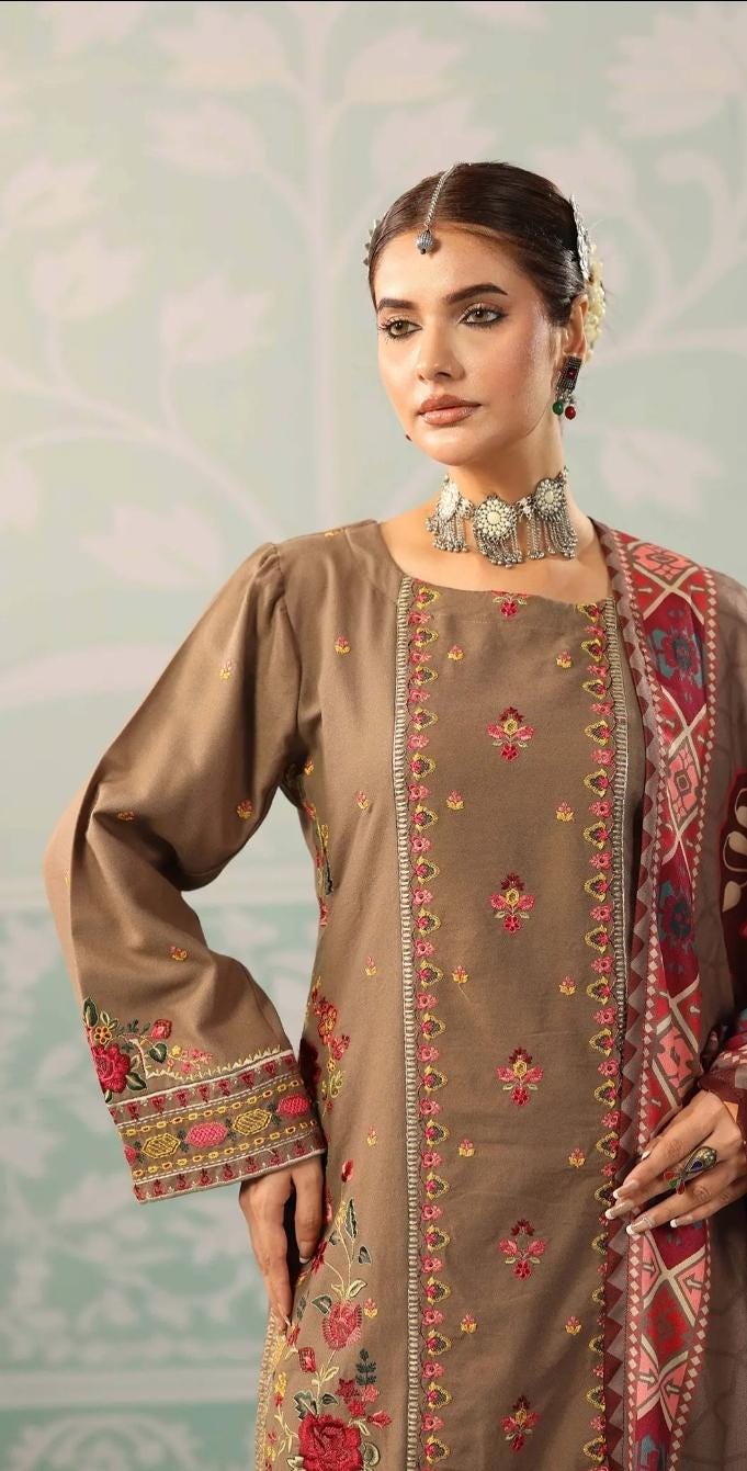 Dhanak Luxury Salwar Kameez: Pakistani Wedding Guest Outfit