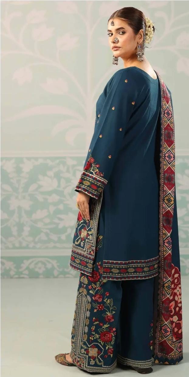 Dhanak Luxury Salwar Kameez: Pakistani Wedding Guest Outfit