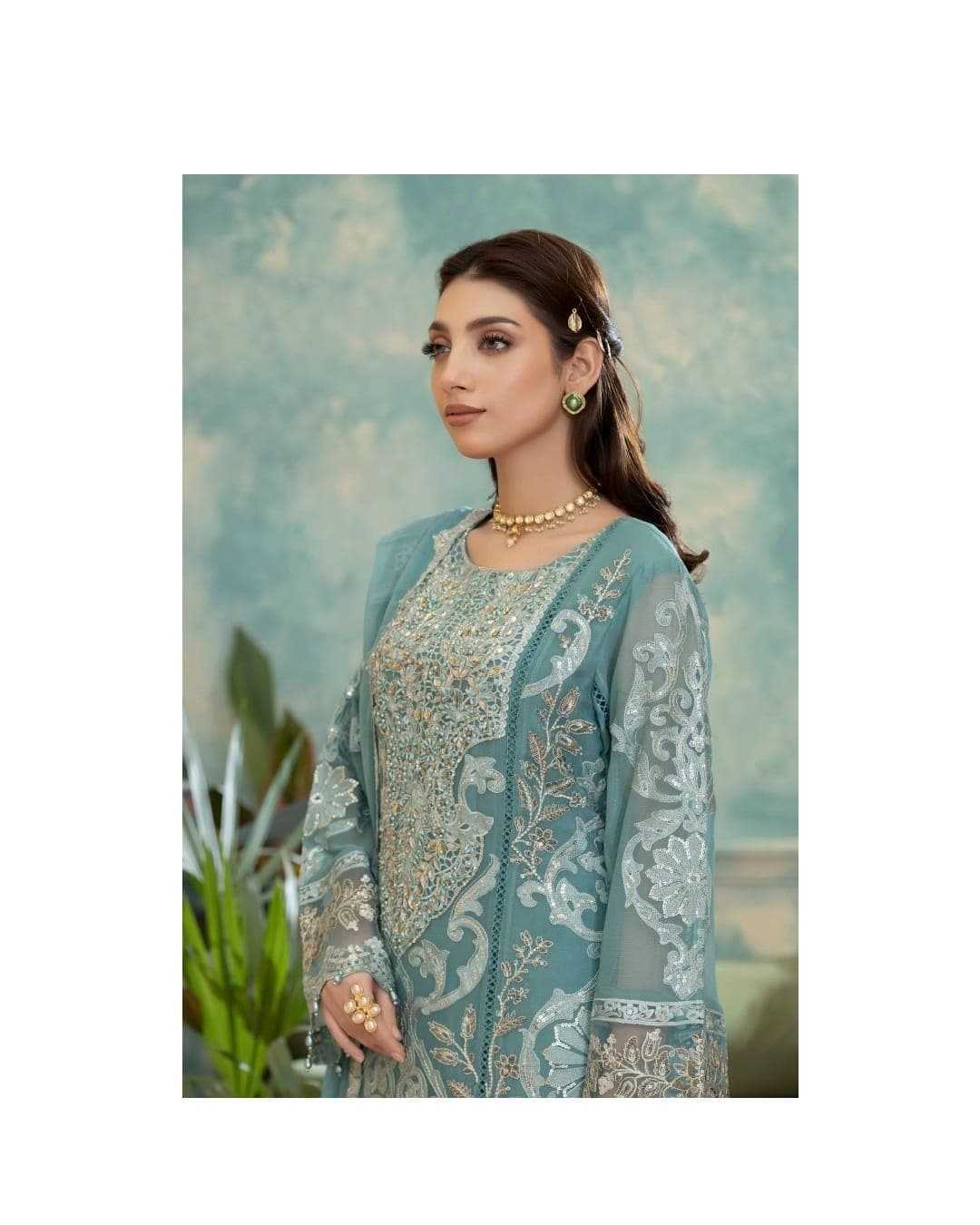 Graceful Luxury Chiffon Suit | Festive 3 Piece Set