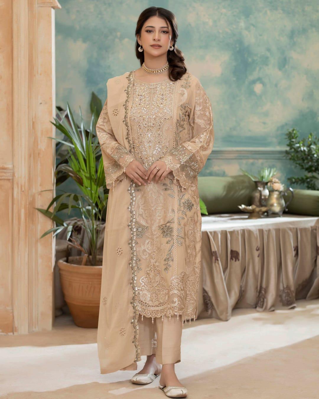 chiffon pakistani dress designs Pakistani Chiffon Dresses