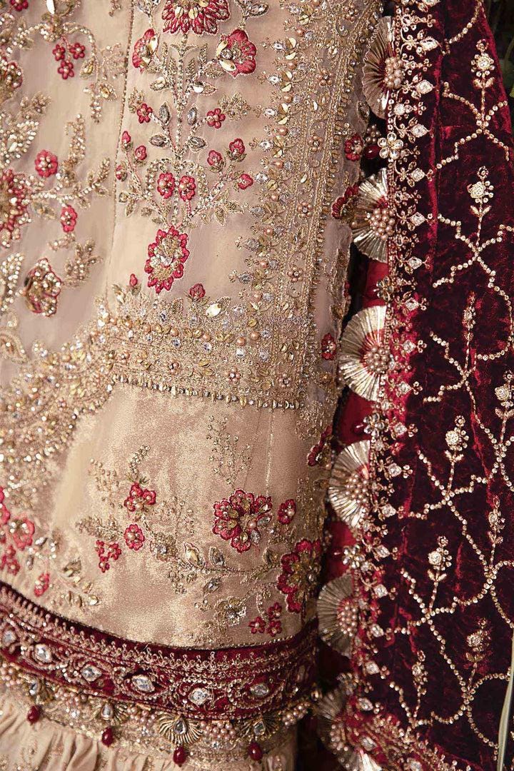 Bridal wear Dress | Soft organza with velvet Luxury shawl