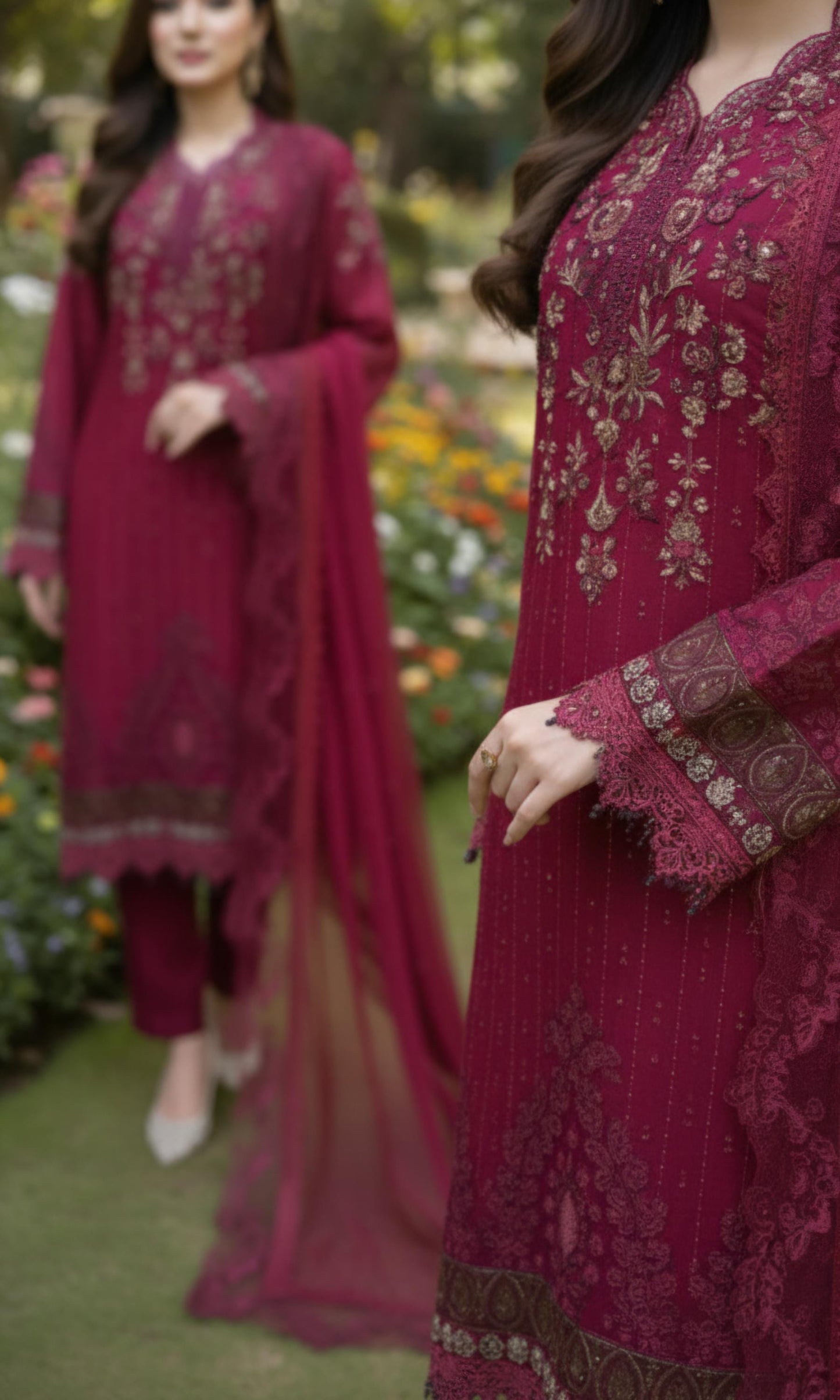 Maria b inspired luxury Dress | Soft chiffon Luxury Ready to wear