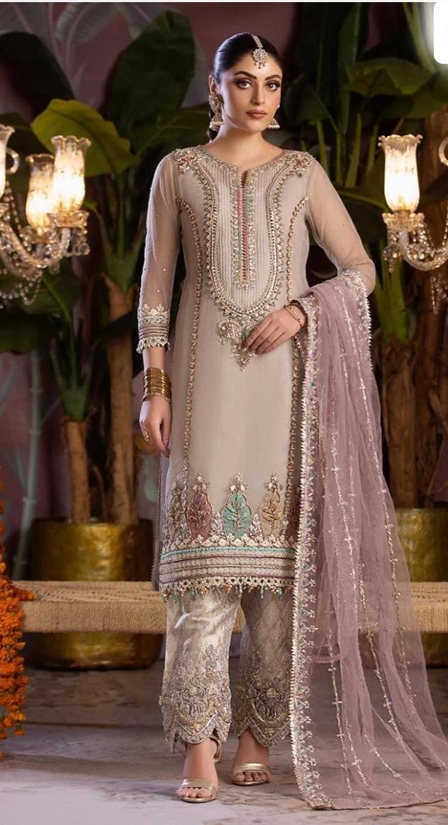 open lace back dress Khuda Baksh Party Wear Dresses for Women