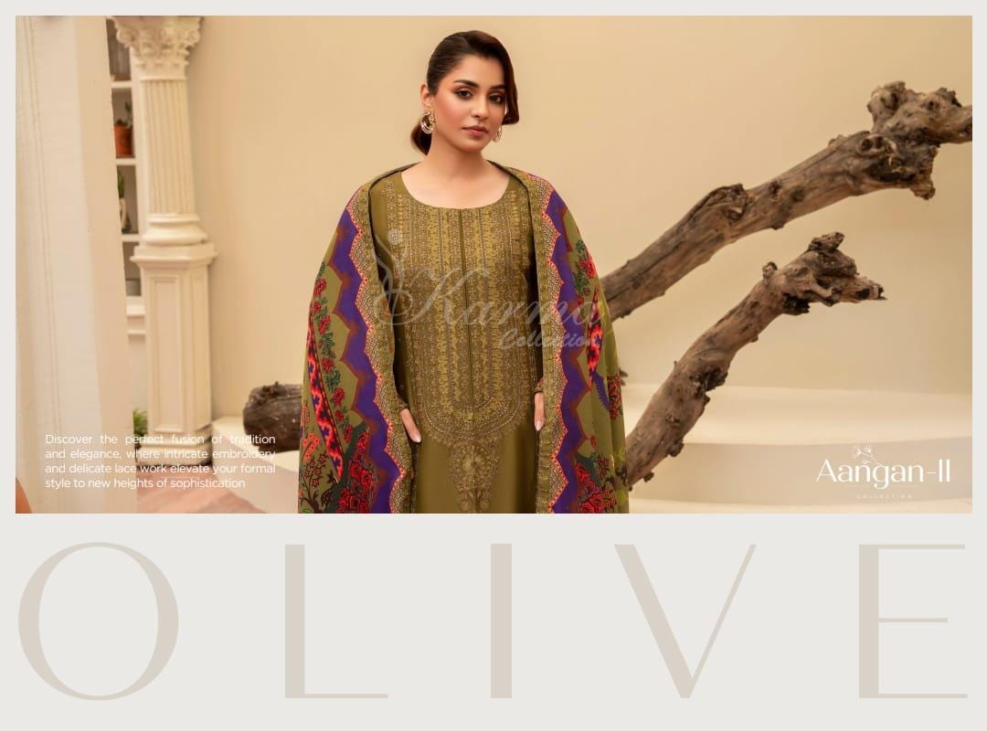 Karma collection slub Linen : Pakistani semi formal Guest Outfit