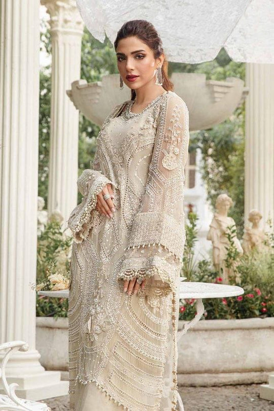 MARIA B INSPIRED Embroidered Chiffon Dress | Soft Chiffon Luxury